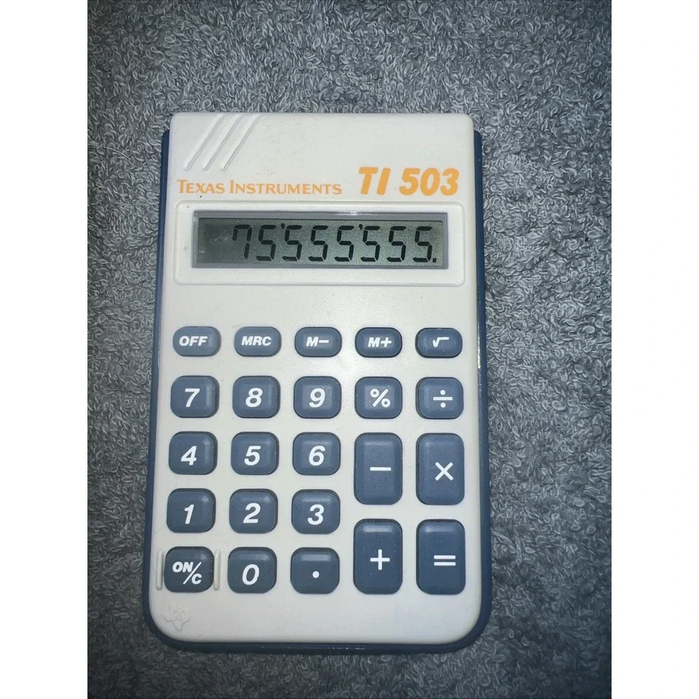 Texas Instruments TI 503 Calculator Pocket Size. Working w/Battery. Rare Vintage